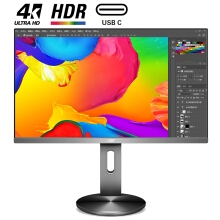 AOC 27英寸 4K高清 升级HDR Type-C接口 IPS微框 99%sRGB 电脑办公 低蓝光旋转升降PS4液晶